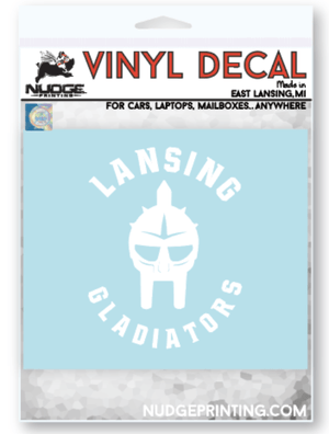 Custom Printed Apparel | Lansing Gladiators Fall 2025 - Car Decal - Lansing Gladiators Fall 2025 - 18278