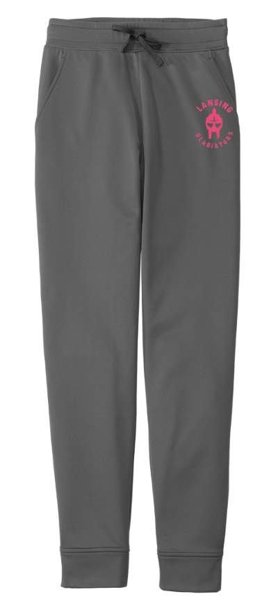Custom Printed Apparel | Lansing Gladiators - Sport Wick Fleece Jogger (Black / Dark Grey) - Lansing Gladiators - 17974