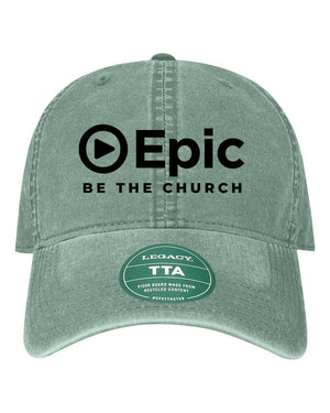 Epic Church 20th Anniversary Headwear Dark Green front view