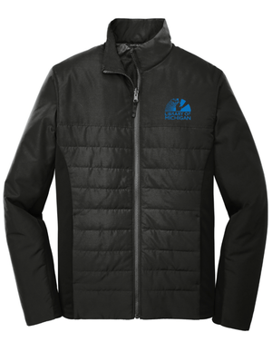 Custom Printed Apparel | Library of Michigan 2025 | Adult Unisex Black Insulated Jacket - Library of Michigan 25 - 18640