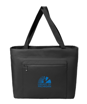 Custom Printed Apparel | Library of Michigan 2025 | Black Carryall Tote - Library of Michigan 25 - 18640
