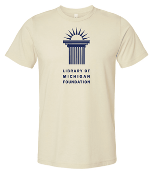 Custom Printed Apparel | Library of Michigan Foundation | Adult Unisex T-Shirt (Athletic Heather/Soft Cream) - LofM Foundation 2026 - 18803