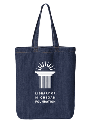 Custom Printed Apparel | Library of Michigan Foundation | Cotton Denim Tote - LofM Foundation 2026 - 18803