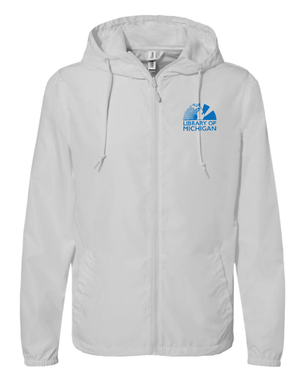 Custom Apparel - Screen Printing - Library of Michigan - Lightweight Windbreaker Jacket - Library of Michigan - 17783