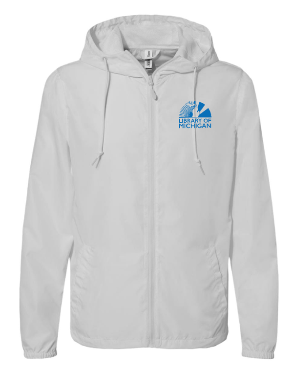Custom Apparel - Screen Printing - Library of Michigan - Lightweight Windbreaker Jacket - Library of Michigan - 17783