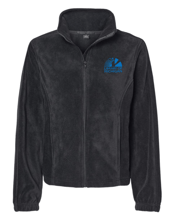 Custom Apparel - Screen Printing - Library of Michigan - Women's Fleece Full Zip Jacket - Library of Michigan - 17783