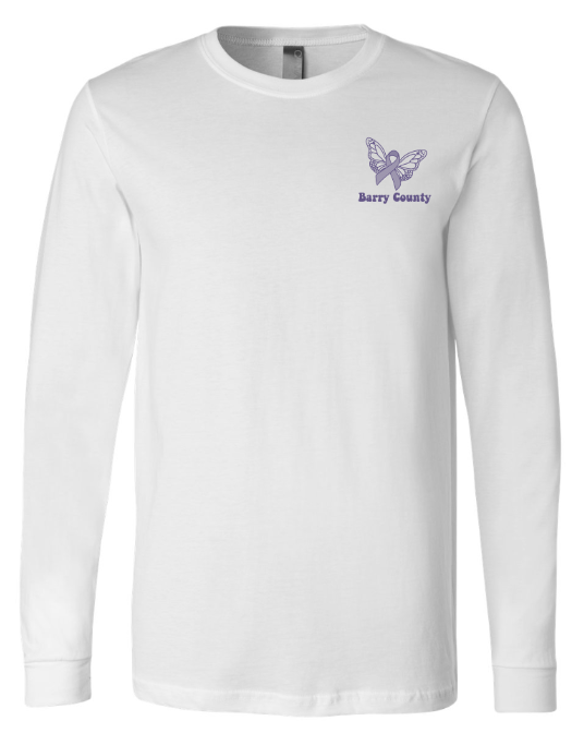 MDHHS - Domestic Violence Awareness - Adult Long Sleeve T-Shirt (Lavender, Purple, White)