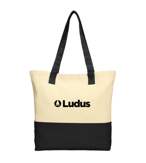 Custom Printed Apparel | Ludus - Colorblock Cotton Tote - Ludus OD