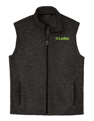 Custom Printed Apparel | Ludus - Men's Sweater Fleece Vest *Grey Heather / Black Heather* - Ludus OD