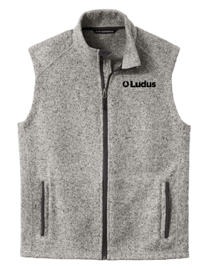 Custom Printed Apparel | Ludus - Men's Sweater Fleece Vest *Grey Heather / Black Heather* - Ludus OD