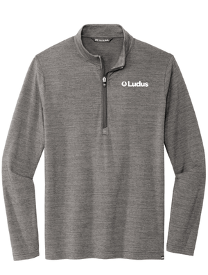 Custom Printed Apparel | Ludus - Unisex Travis Matthew Quarter Zip *Black / Grey Heather* - Ludus OD