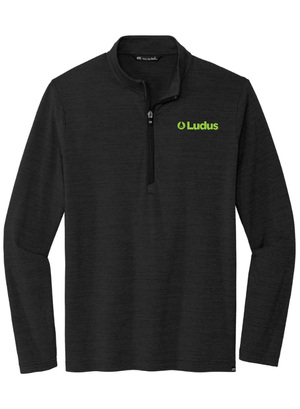 Custom Printed Apparel | Ludus - Unisex Travis Matthew Quarter Zip *Black / Grey Heather* - Ludus OD