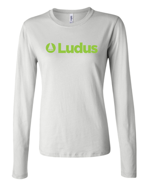 Custom Printed Apparel | Ludus - Women's Jersey Long Sleeve Tee *White / Black* - Ludus OD