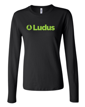 Custom Printed Apparel | Ludus - Women's Jersey Long Sleeve Tee *White / Black* - Ludus OD