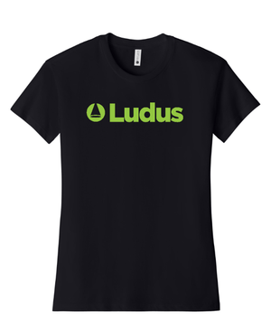 Custom Printed Apparel | Ludus - Women's Relaxed Tee *Black / White* - Ludus OD