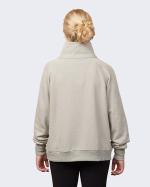 Okemos Woof Pack Quarter Zip Dusty Olive back view