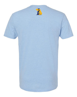 GL Cross Country Finalists T-Shirt Heather Columbia Blue back view