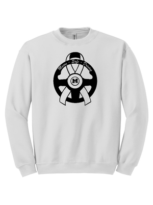 Custom Apparel - Screen Printing - Mason Safe Driving - Youth Heavy Blend Crewneck Sweatshirt - Mason Safe Driving - 14858