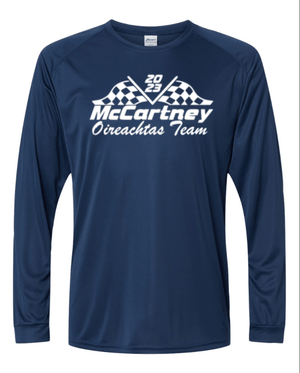 Custom Apparel - Screen Printing - McCartney Oirachtas Team - Adult Unisex Long Sleeve Performance T-shirt - McCartney Team - 14849