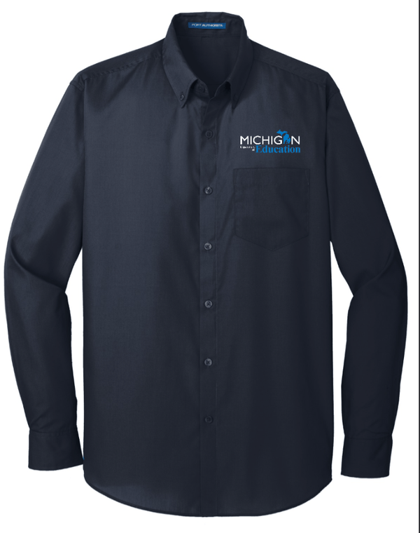 Custom Printed Apparel | MDE Fall 2025 - Men's Poplin Shirt (Black/Navy) - MDE F25 - 18407