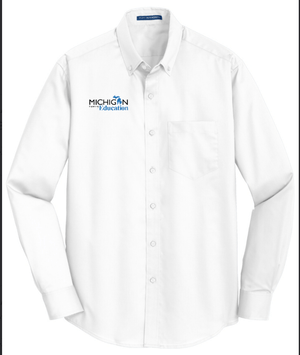 Custom Printed Apparel | MDE Fall 2025 - Men's White Twill Shirt - MDE F25 - 18407