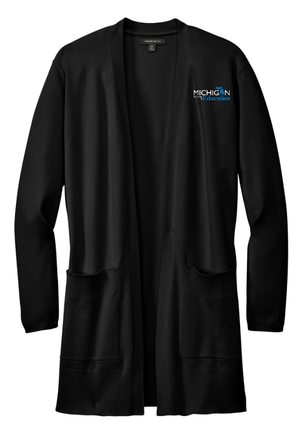 Custom Printed Apparel | MDE Fall 2025 - Women's Black Open - Front Cardigan - MDE F25 - 18407