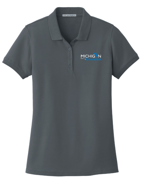 Custom Printed Apparel | MDE Fall 2025 - Women's Dark Grey Polo - MDE F25 - 18407