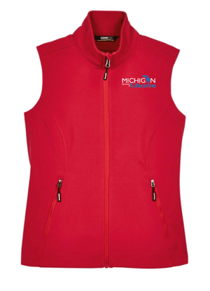 Custom Printed Apparel | MDE Fall 2025 - Women's Red Fleece Vest - MDE F25 - 18407