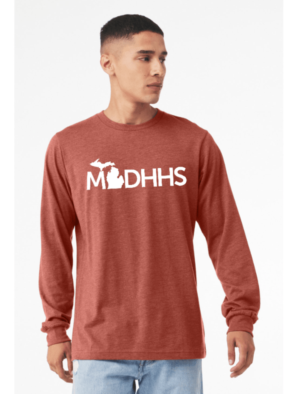 Custom Apparel - Screen Printing - MDHHS - Adult Unisex Long Sleeve T-Shirt - Long Sleeve T-Shirt - MDHHS - 14919