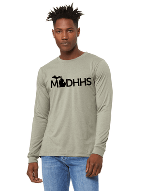 Custom Apparel - Screen Printing - MDHHS - Adult Unisex Long Sleeve T-Shirt - Long Sleeve T-Shirt - MDHHS - 14919