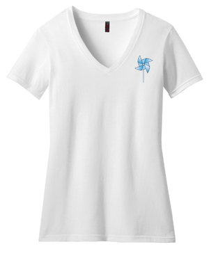 Custom Apparel - Screen Printing - MDHHS Child Abuse Prevention Month - Adult Women's cut T-Shirt Back Design - MDHHS Child Abuse Prevention Month - 15398