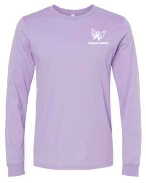 Custom Apparel - Screen Printing - MDHHS - Domestic Violence Awareness - Adult Long Sleeve T-Shirt (Lavender, Purple, White) - MDHHS - 16784