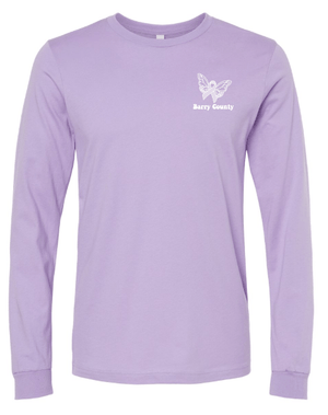 Custom Apparel - Screen Printing - MDHHS - Domestic Violence Awareness - Adult Long Sleeve T-Shirt (Lavender, Purple, White) - MDHHS - 16784