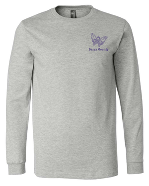 Custom Apparel - Screen Printing - MDHHS - Domestic Violence Awareness - Adult Long Sleeve T-Shirt (Lavender, Purple, White) - MDHHS - 16784