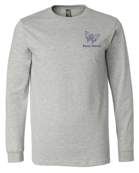 Custom Apparel - Screen Printing - MDHHS - Domestic Violence Awareness - Adult Long Sleeve T-Shirt (Lavender, Purple, White) - MDHHS - 16784