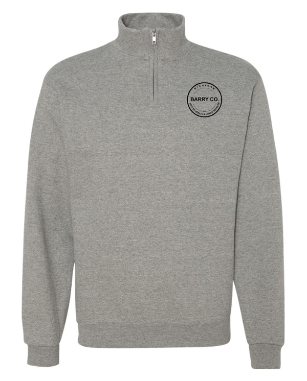 Custom Apparel - Screen Printing - MDHHS Gear - Allegan & Barry Co. - Quarter Zip Sweatshirt - Circle Logo Design - (Multiple Colors Available) - Allegan & Barry County MDHHS - 17194
