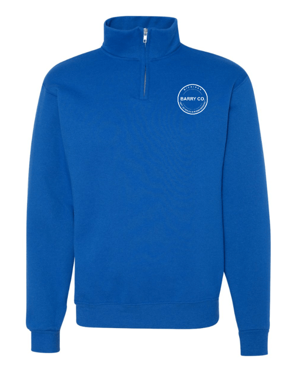 Custom Apparel - Screen Printing - MDHHS Gear - Allegan & Barry Co. - Quarter Zip Sweatshirt - Circle Logo Design - (Multiple Colors Available) - Allegan & Barry County MDHHS - 17194