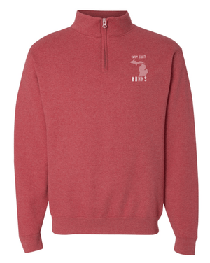 Custom Apparel - Screen Printing - MDHHS Gear - Allegan & Barry Co. - Quarter Zip Sweatshirt - State Design (Multiple Colors Available) - Allegan & Barry County MDHHS - 17194