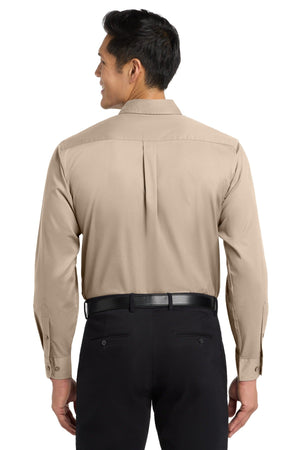 Michigan Department of Education Button Up Dress Shirt Stone back view