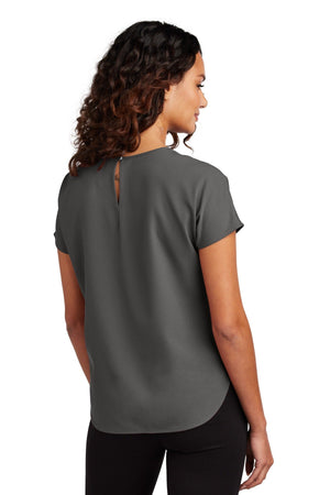 Okemos Fall Staff Shop Crewneck Anchor Grey back view