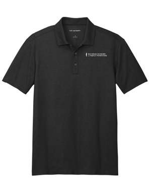 Custom Apparel - Screen Printing - Michigan Academy of Family Physicians - Fine Pique Blend Polo *Black - Charcoal - Blue* - Michigan Academy of Family Physicians - 17653