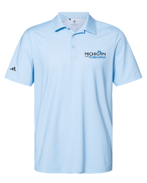 Custom Apparel - Screen Printing - Michigan Department of Education - Adidas Diamond Dot Print Polo - Michigan Department of Education - 17515