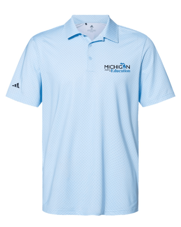 Custom Apparel - Screen Printing - Michigan Department of Education - Adidas Diamond Dot Print Polo - Michigan Department of Education - 17515