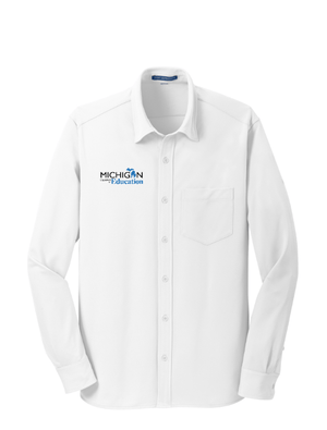 Custom Apparel - Screen Printing - Michigan Department of Education - Knit Dress Shirt - Michigan Department of Education - 16367