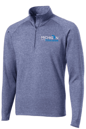 Custom Apparel - Screen Printing - Michigan Department of Education - Men's Sport Wick Stretch 1/4 Zip Pullover - Michigan Department of Education - 17515