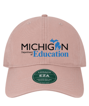 Custom Apparel - Screen Printing - Michigan Department of Education - Relaxed Twill Dad Hat - Michigan Department of Education - 17515