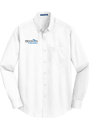 Custom Apparel - Screen Printing - Michigan Department of Education - White Twill Shirt - Michigan Department of Education - 17515