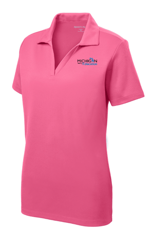 Custom Apparel - Screen Printing - Michigan Department of Education - Women's RacerMesh Polo - Michigan Department of Education - 17515