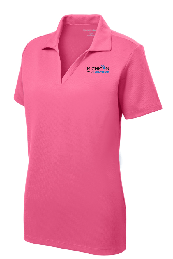 Custom Apparel - Screen Printing - Michigan Department of Education - Women's RacerMesh Polo - Michigan Department of Education - 17515