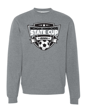 Custom Apparel - Screen Printing - Michigan Homeschool State Cup 2024 - Midweight Crewneck Sweatshirt - Michigan Homeschool State Cup 2024 - 16419